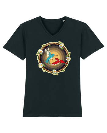Cuplu de păsări colibri retro Black