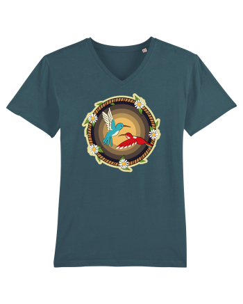 Cuplu de păsări colibri retro Stargazer