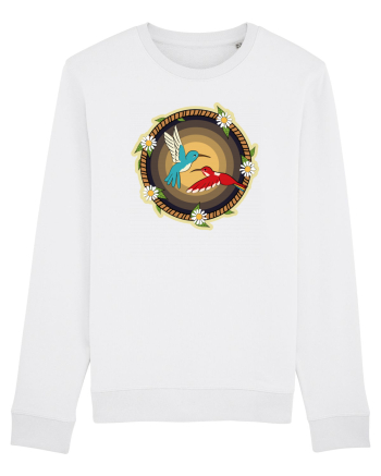 Cuplu de păsări colibri retro White