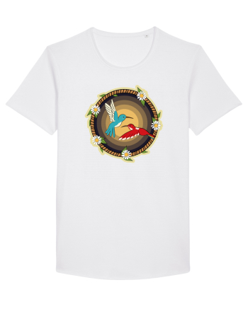 Cuplu de păsări colibri retro White