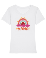 Mama Tricou mânecă scurtă guler larg fitted Damă Expresser