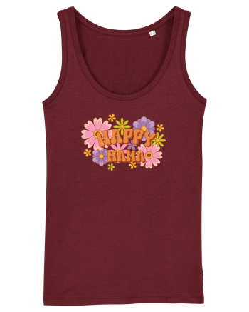 O mamă fericită retro Burgundy
