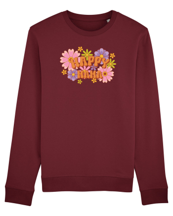 O mamă fericită retro Burgundy