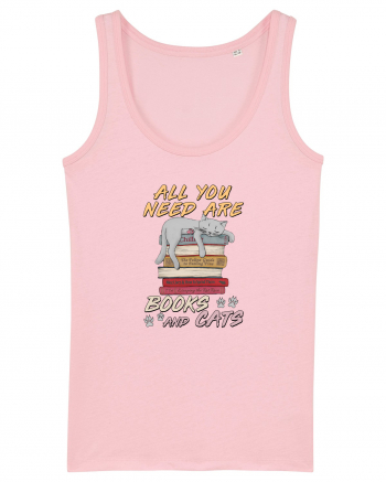 All you need are books and cats Cotton Pink