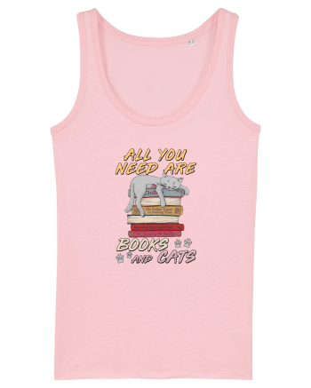 All you need are books and cats Cotton Pink
