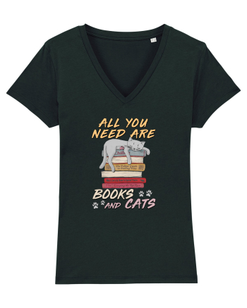 All you need are books and cats Black
