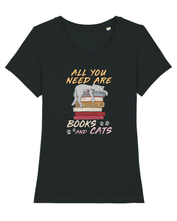All you need are books and cats Black