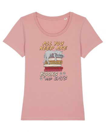 All you need are books and cats Canyon Pink