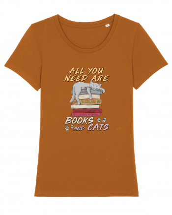 All you need are books and cats Roasted Orange