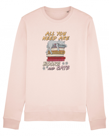 All you need are books and cats Candy Pink