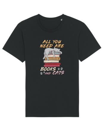 All you need are books and cats Black