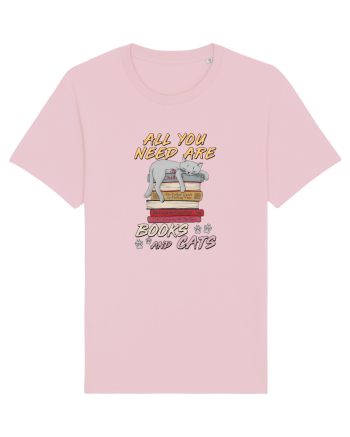 All you need are books and cats Cotton Pink