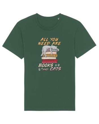 All you need are books and cats Bottle Green