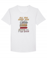 All you need are books and cats Tricou mânecă scurtă guler larg Bărbat Skater
