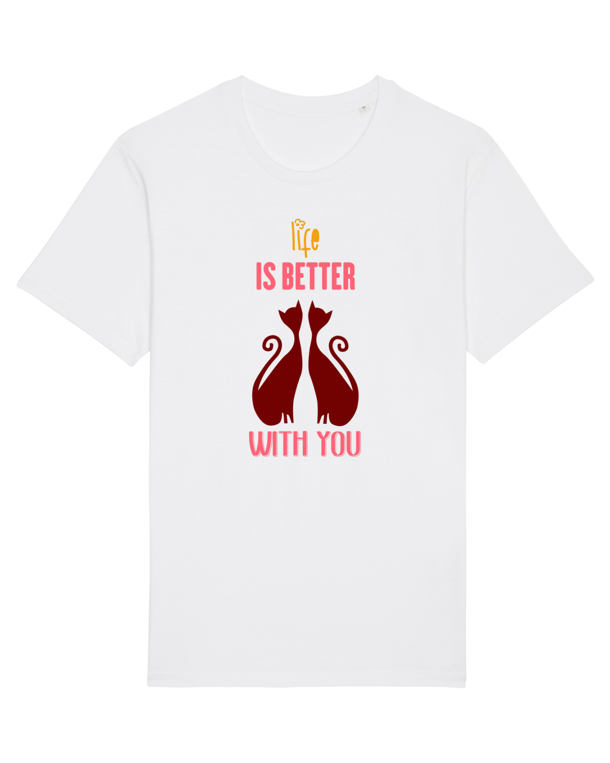 Tricou mânecă scurtă Unisex Rocker White
