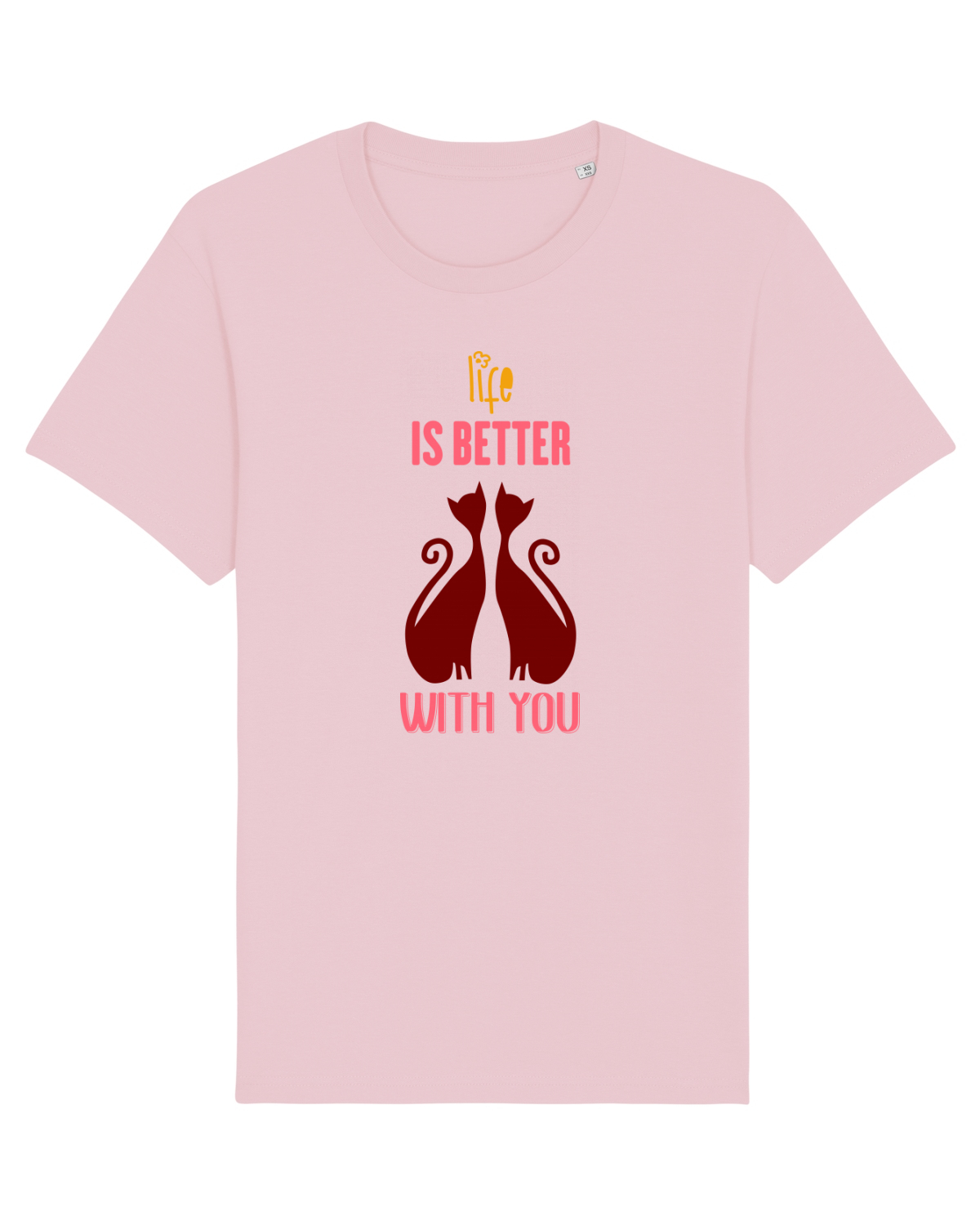 Tricou mânecă scurtă Unisex Rocker Cotton Pink