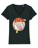 Llama de Crăciun Tricou mânecă scurtă guler V Damă Evoker