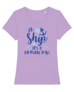 Oh ship, it's a birthday trip Tricou mânecă scurtă guler larg fitted Damă Expresser