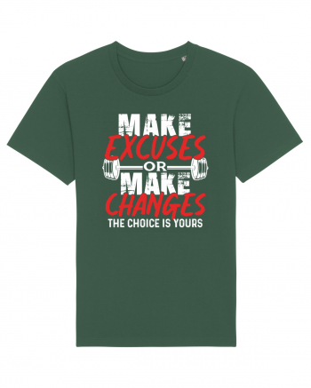 Make excuses or Make changes Bottle Green