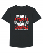 Make excuses or Make changes Tricou mânecă scurtă guler larg Bărbat Skater