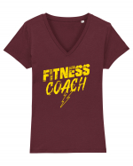 Fitness Coach Tricou mânecă scurtă guler V Damă Evoker