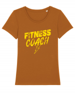 Fitness Coach Tricou mânecă scurtă guler larg fitted Damă Expresser