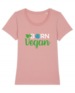 Born Vegan Tricou mânecă scurtă guler larg fitted Damă Expresser