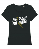 No pain No Gain Tricou mânecă scurtă guler larg fitted Damă Expresser