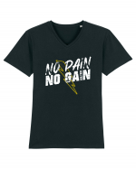 No pain No Gain Tricou mânecă scurtă guler V Bărbat Presenter