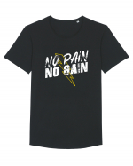 No pain No Gain Tricou mânecă scurtă guler larg Bărbat Skater