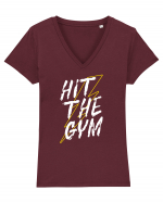 Hit The Gym Tricou mânecă scurtă guler V Damă Evoker