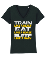 Train like a beast Tricou mânecă scurtă guler V Damă Evoker