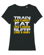 Train like a beast Tricou mânecă scurtă guler larg fitted Damă Expresser