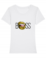 BOSS Tricou mânecă scurtă guler larg fitted Damă Expresser