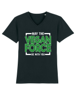May The Vegan Force Be With You Tricou mânecă scurtă guler V Bărbat Presenter