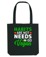 Habits Are Not Needs Go Vegan Sacoșă textilă