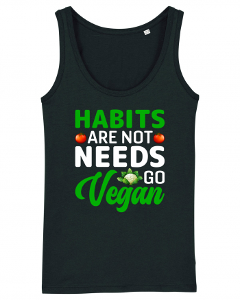 Habits Are Not Needs Go Vegan Black