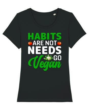 Habits Are Not Needs Go Vegan Black