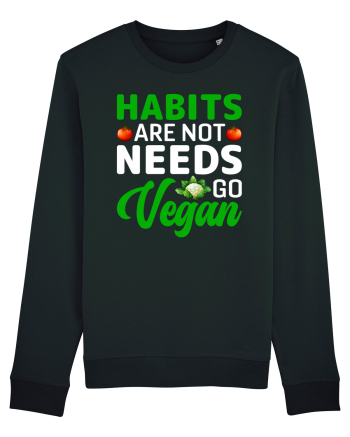 Habits Are Not Needs Go Vegan Black