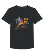 Born To Scoot Tricou mânecă scurtă guler larg Bărbat Skater