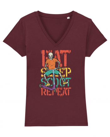 Eat Sleep Scoot Repeat Burgundy