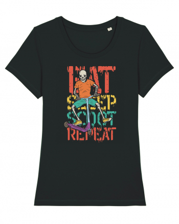 Eat Sleep Scoot Repeat Black