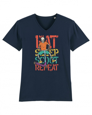 Eat Sleep Scoot Repeat French Navy