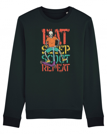 Eat Sleep Scoot Repeat Black