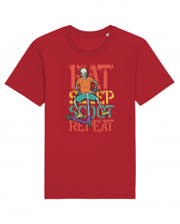 Eat Sleep Scoot Repeat Red