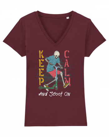 Keep Calm And Scoot On Burgundy