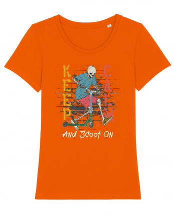 Keep Calm And Scoot On Bright Orange