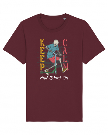 Keep Calm And Scoot On Burgundy