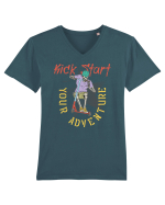 Kick Start Your Adventure Tricou mânecă scurtă guler V Bărbat Presenter