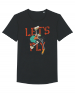 Let's Fly Tricou mânecă scurtă guler larg Bărbat Skater